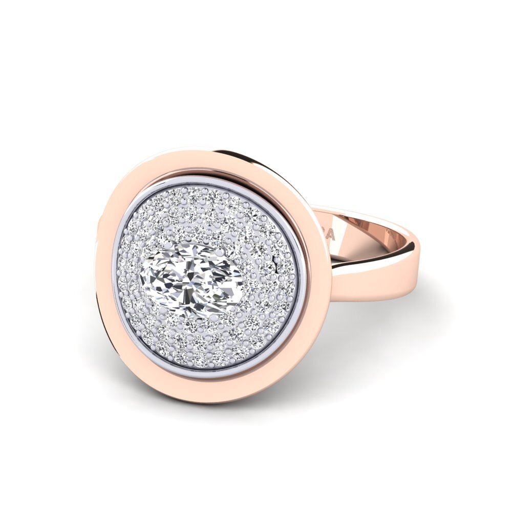 9ct Rose & White Gold Ring Calquera