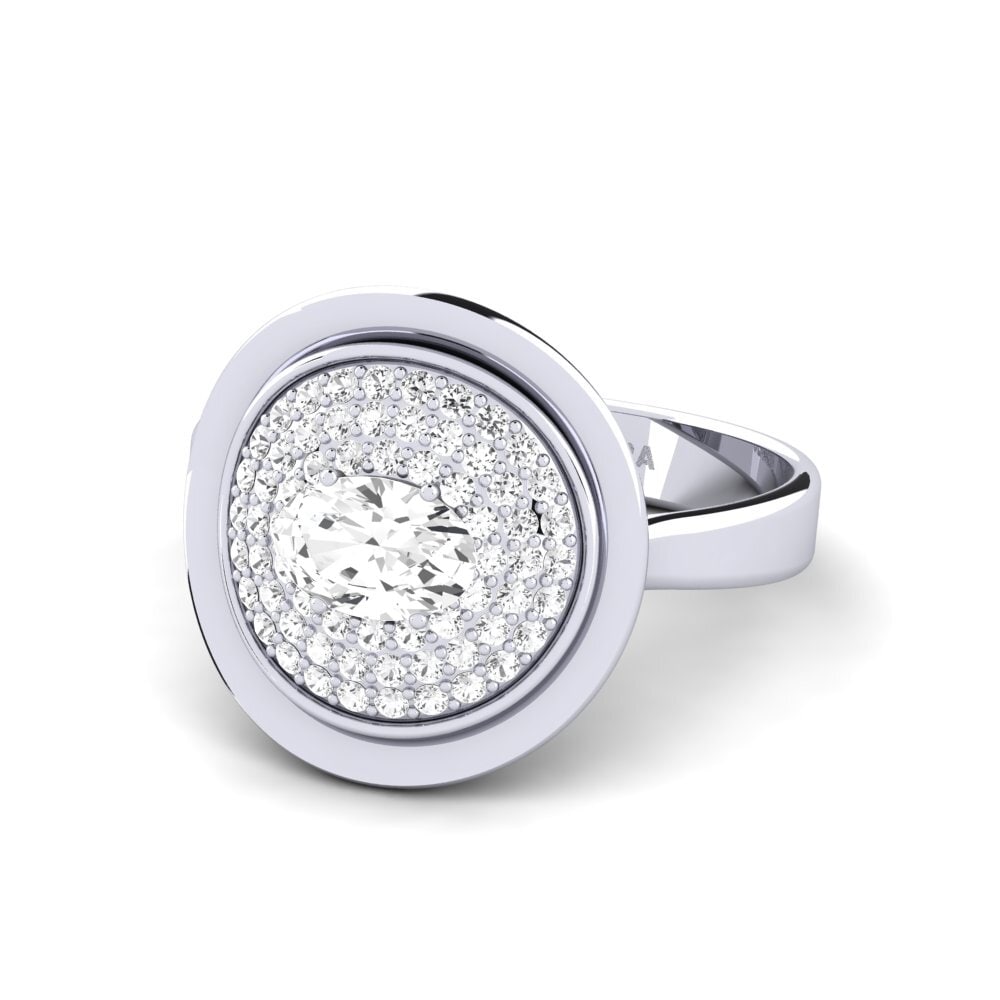 Zafiro blanco Anillo Calquera