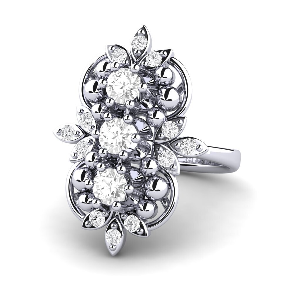 Weißer Saphir Ring Calvaireen