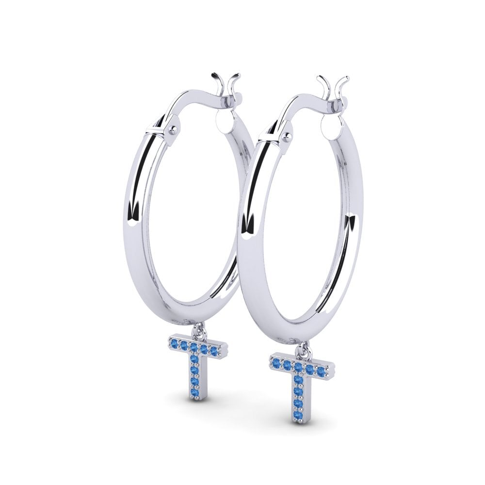Dark Blue Zirconia Women's Earring Camara T