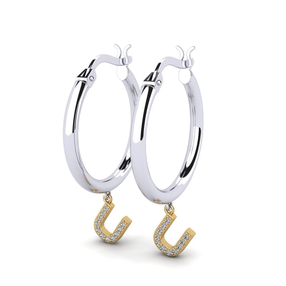 14ct White & Yellow Gold Women's Earring Camara U