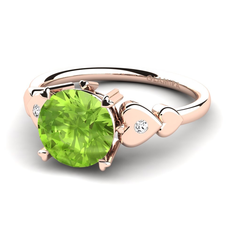 Peridoto Anillo de compromiso Camponilla 2.0 crt