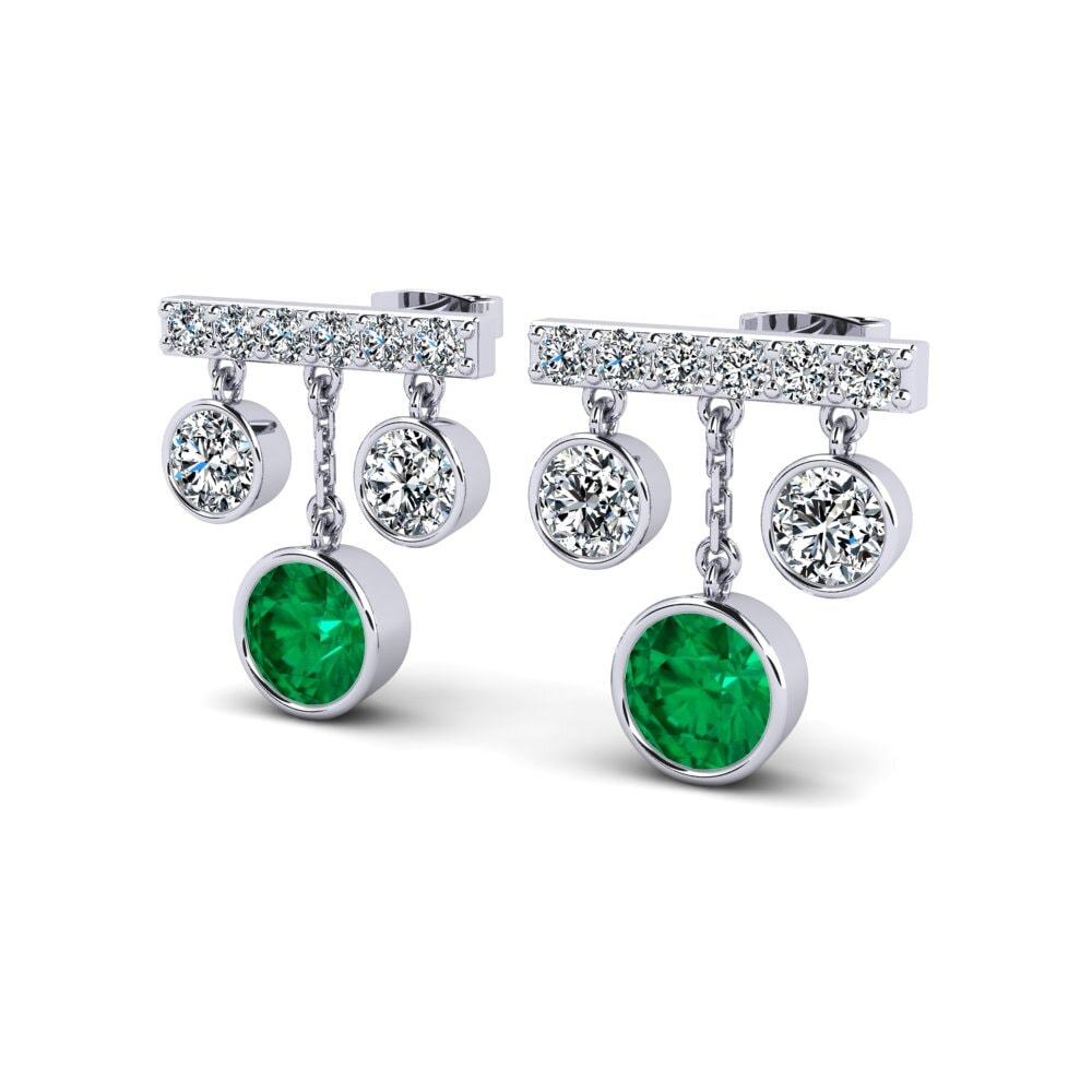 Emerald (Lab Created) Women's Earring Cane