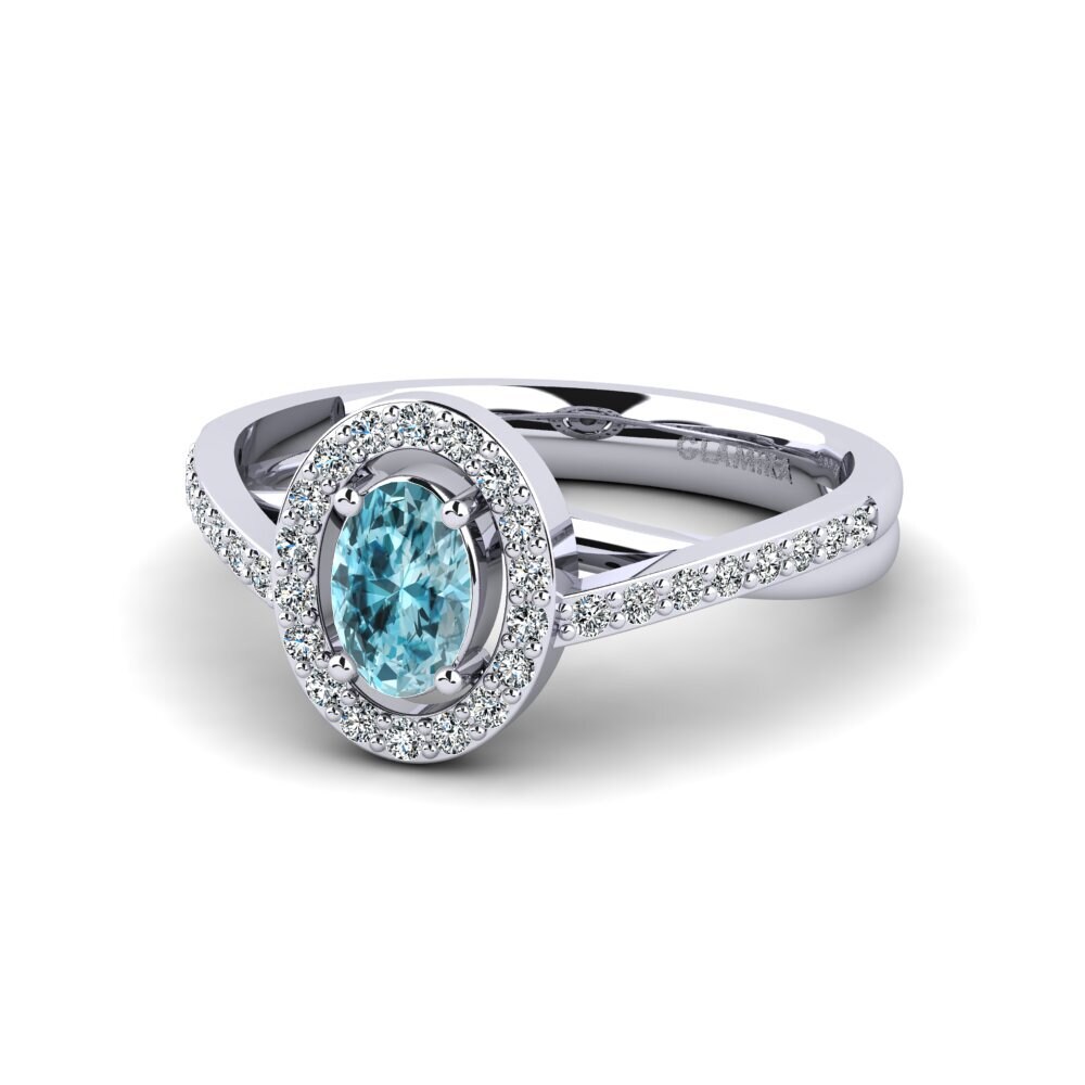Blue Zircon Women's Ring Caol