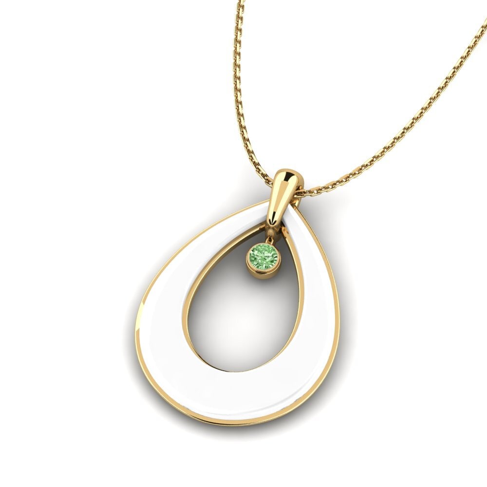 Diamante Verde Colgante de Mujer Caperton