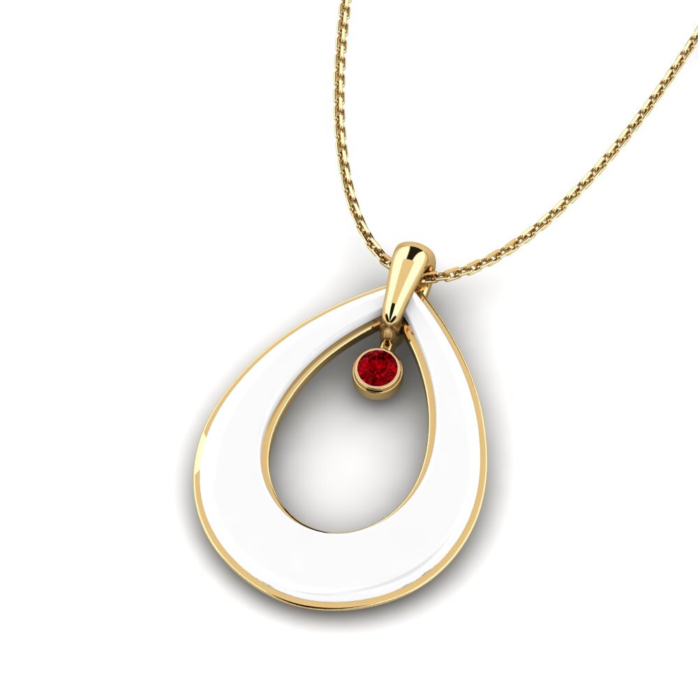 Circonita Roja Colgante de Mujer Caperton