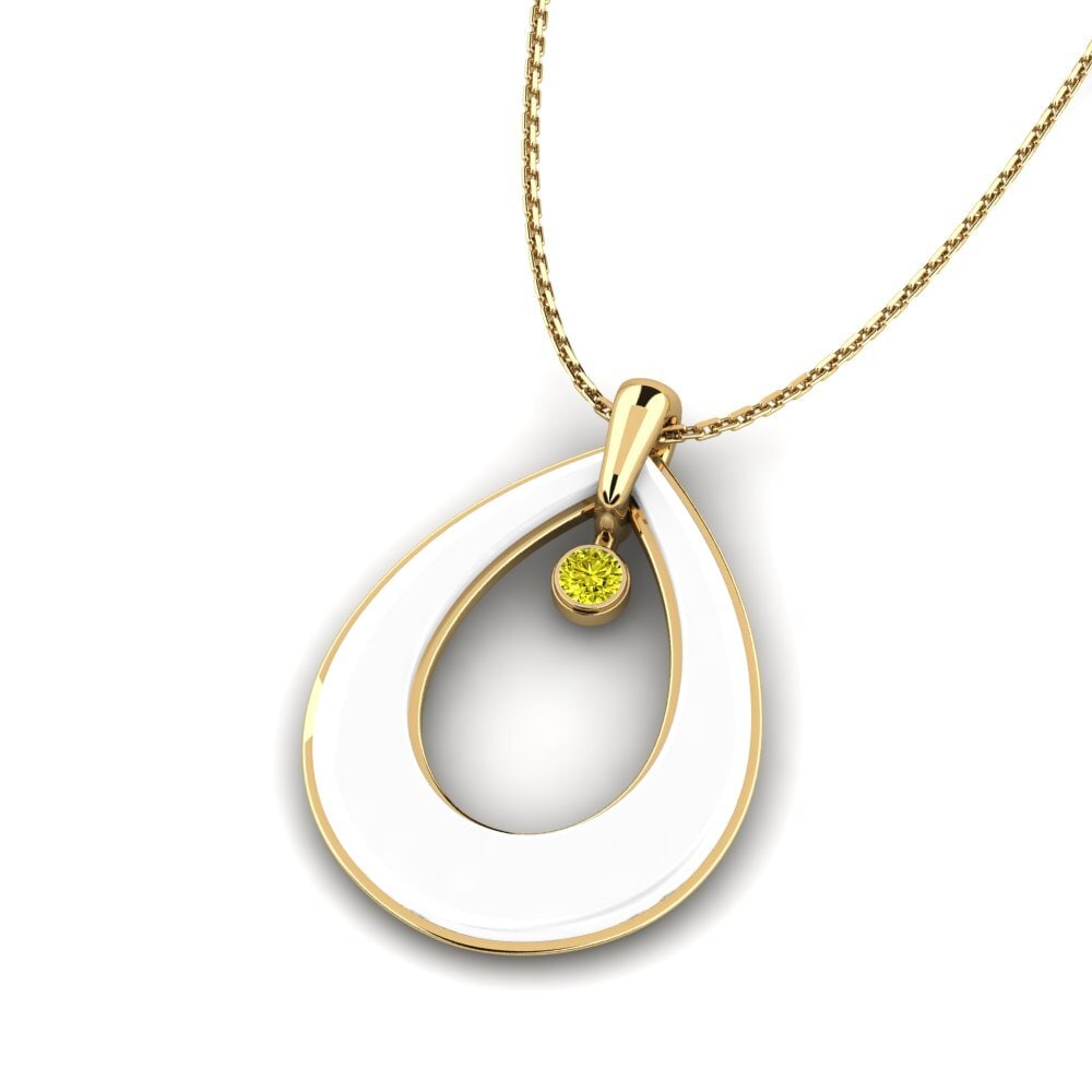 Diamante Amarillo Colgante de Mujer Caperton