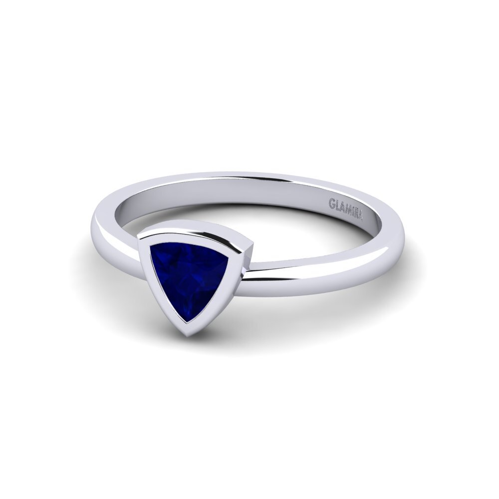 Trillion Sapphire Engagement Ring Capionn