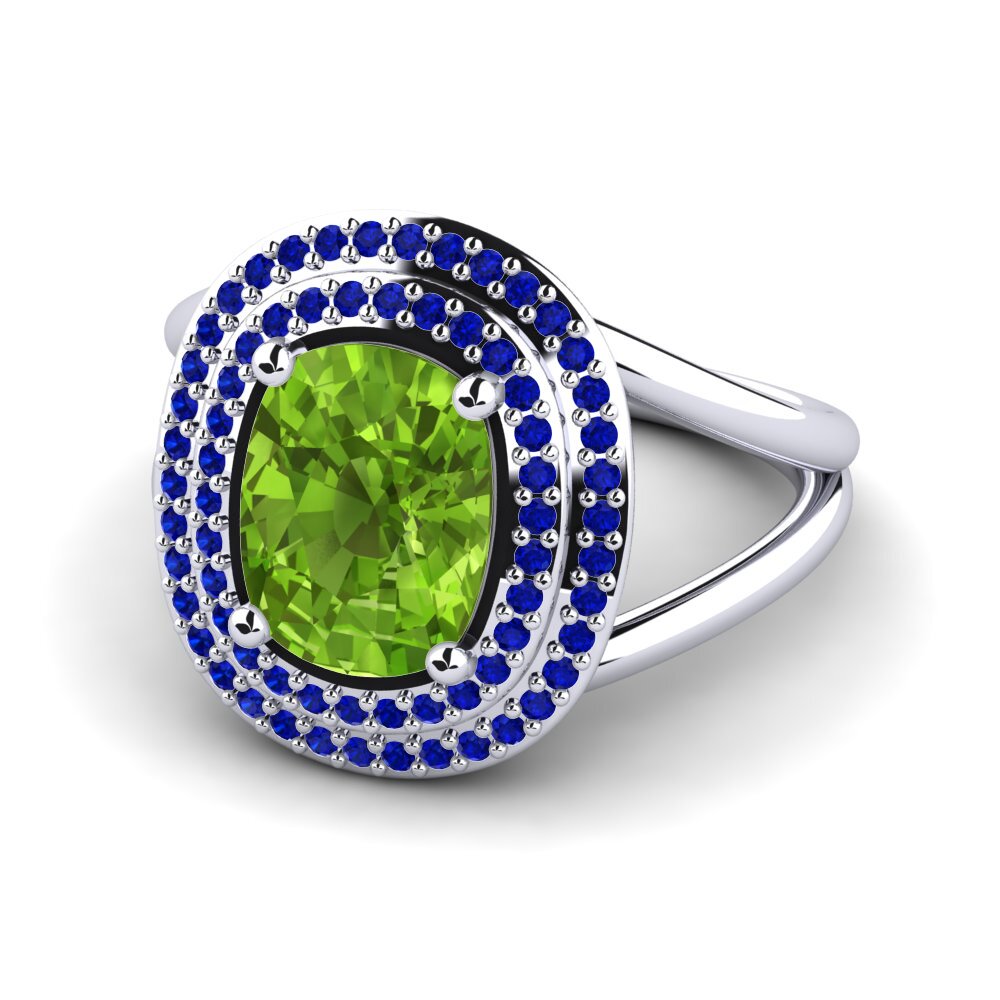 Peridot Engagement Ring Capritta