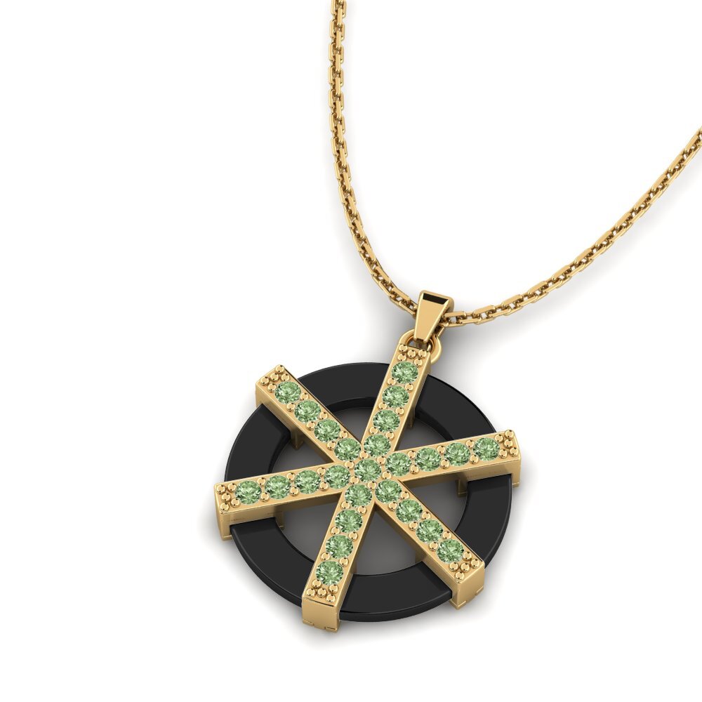Diamante Verde Colgante de Mujer Capuano