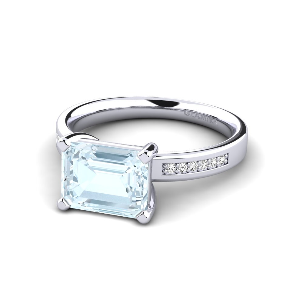 Aquamarine Engagement Ring Carabell
