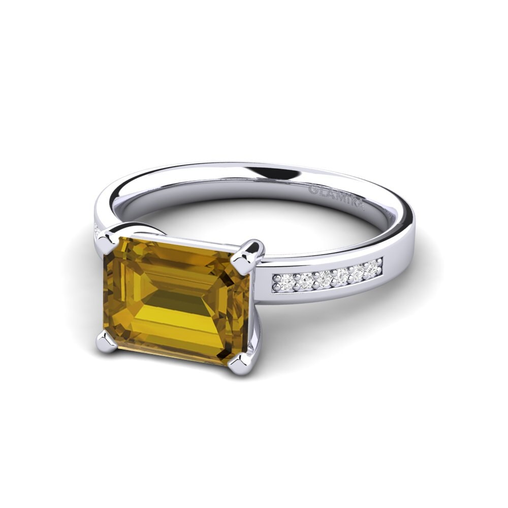 Brown Zircon Engagement Ring Carabell