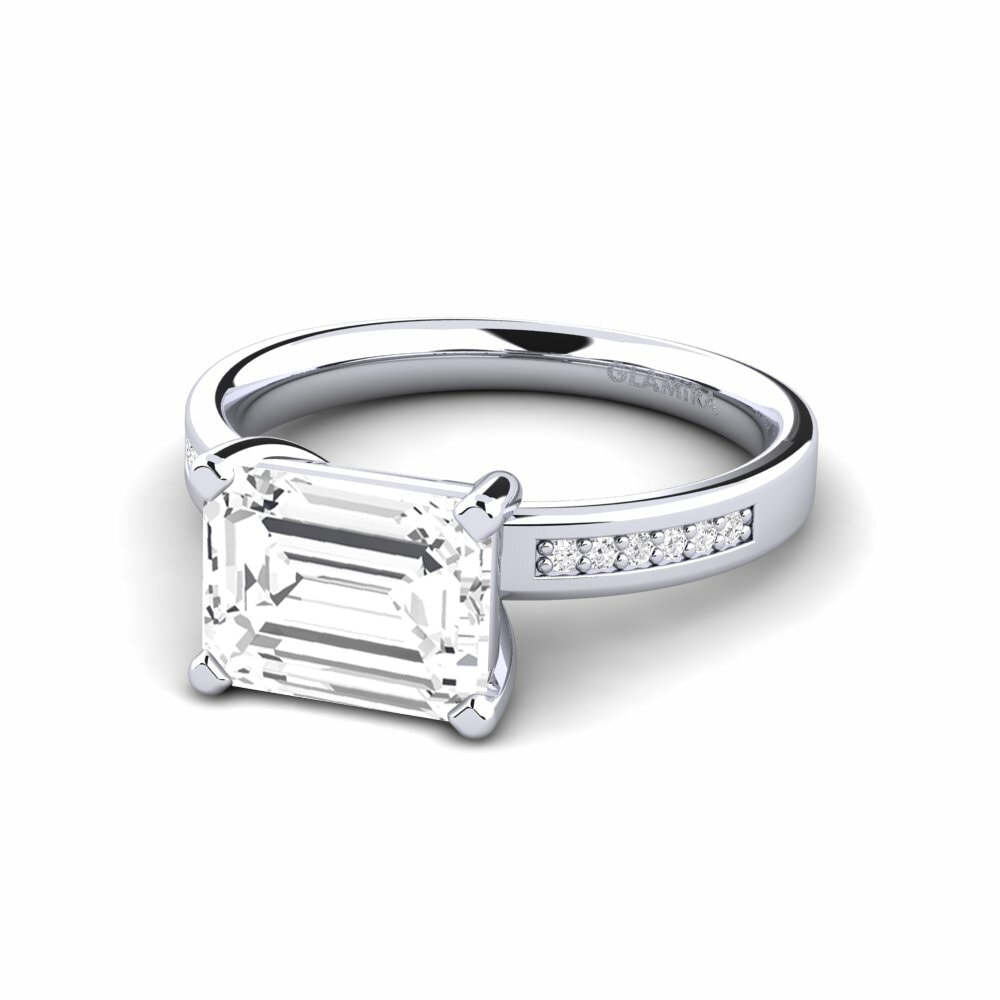 White sapphire Engagement Ring Carabell