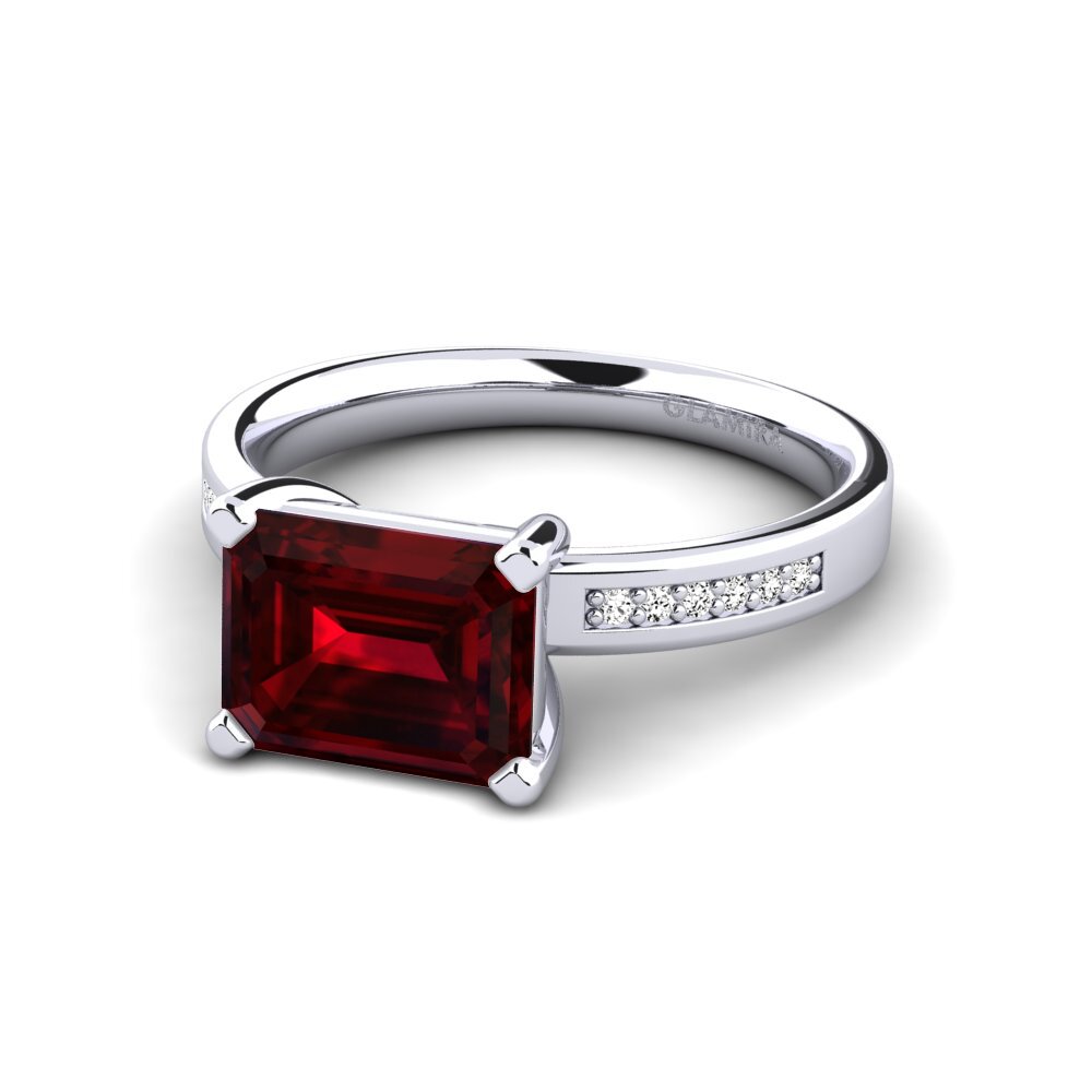 Garnet Engagement Ring Carabell