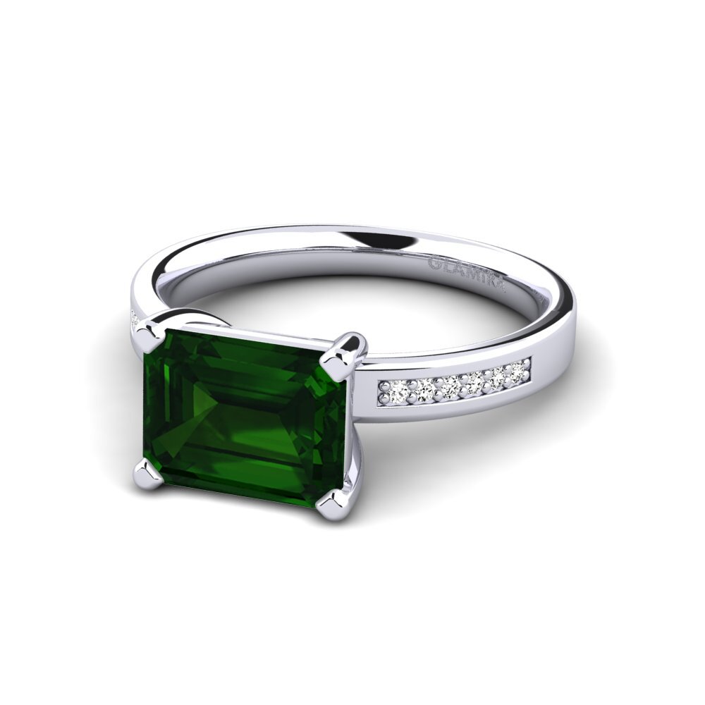 Green Tourmaline Engagement Ring Carabell