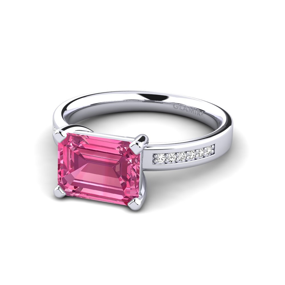 Pink Tourmaline Engagement Ring Carabell
