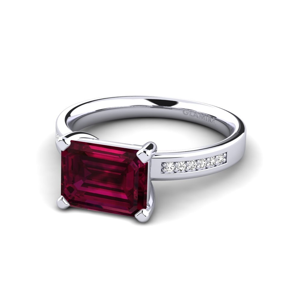 Rhodolite Garnet Engagement Ring Carabell