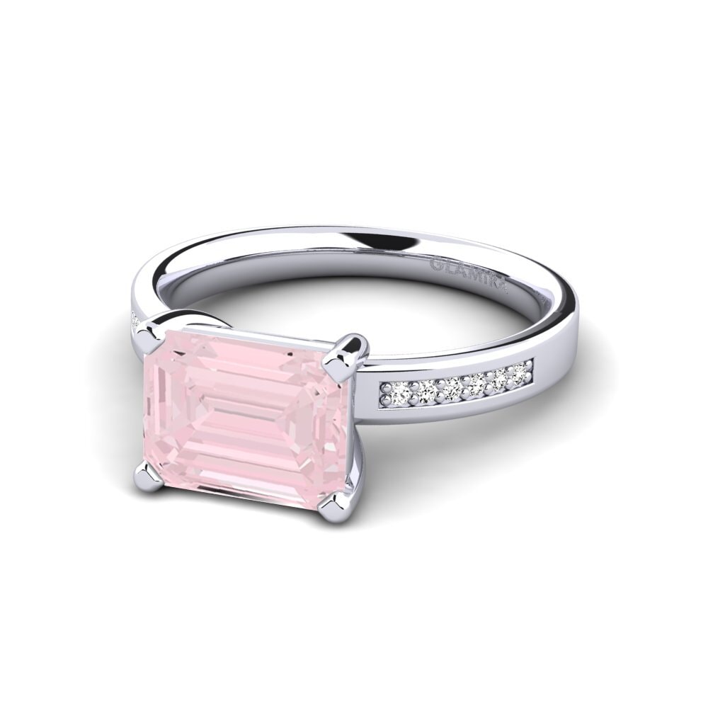 Rose Quartz Engagement Ring Carabell