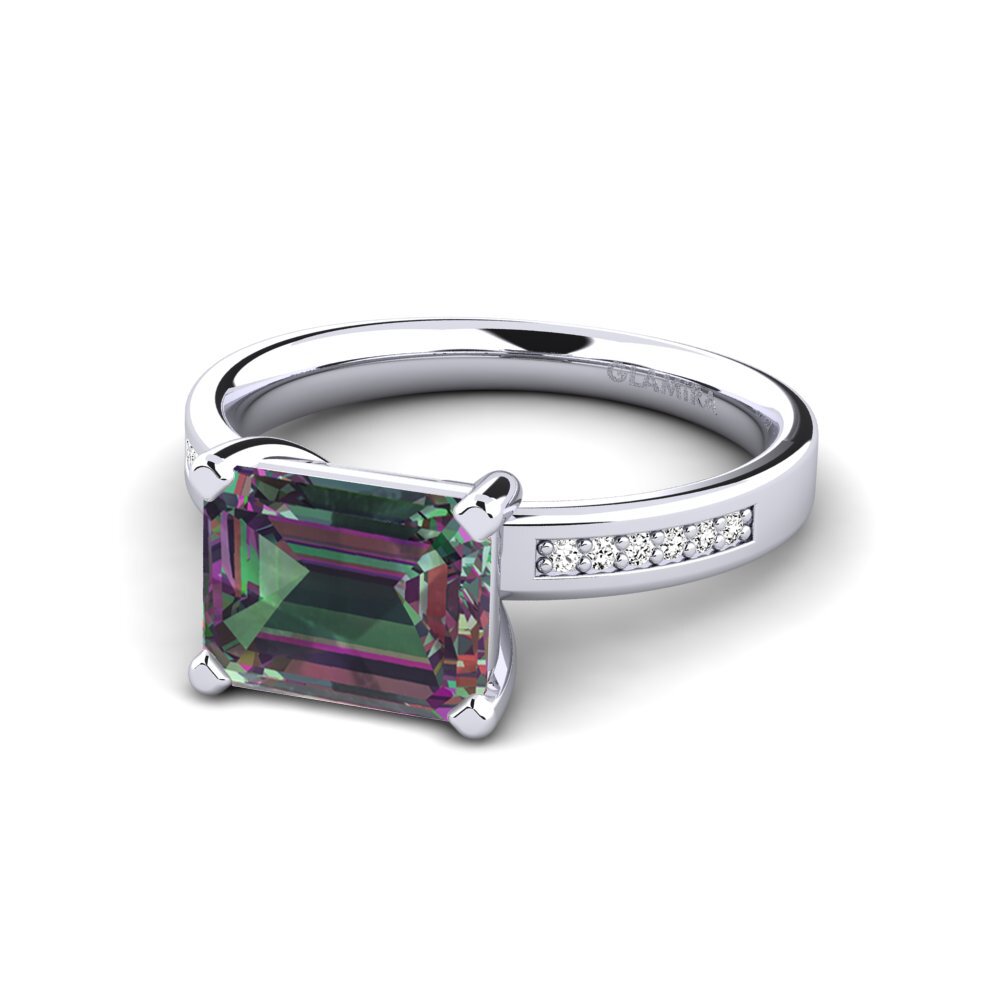 Mystic Topaz Engagement Ring Carabell