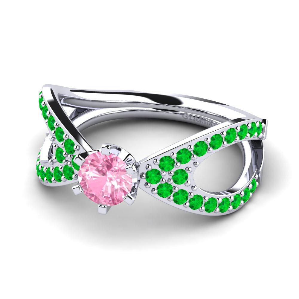 Pink Sapphire Engagement Ring Carameleta