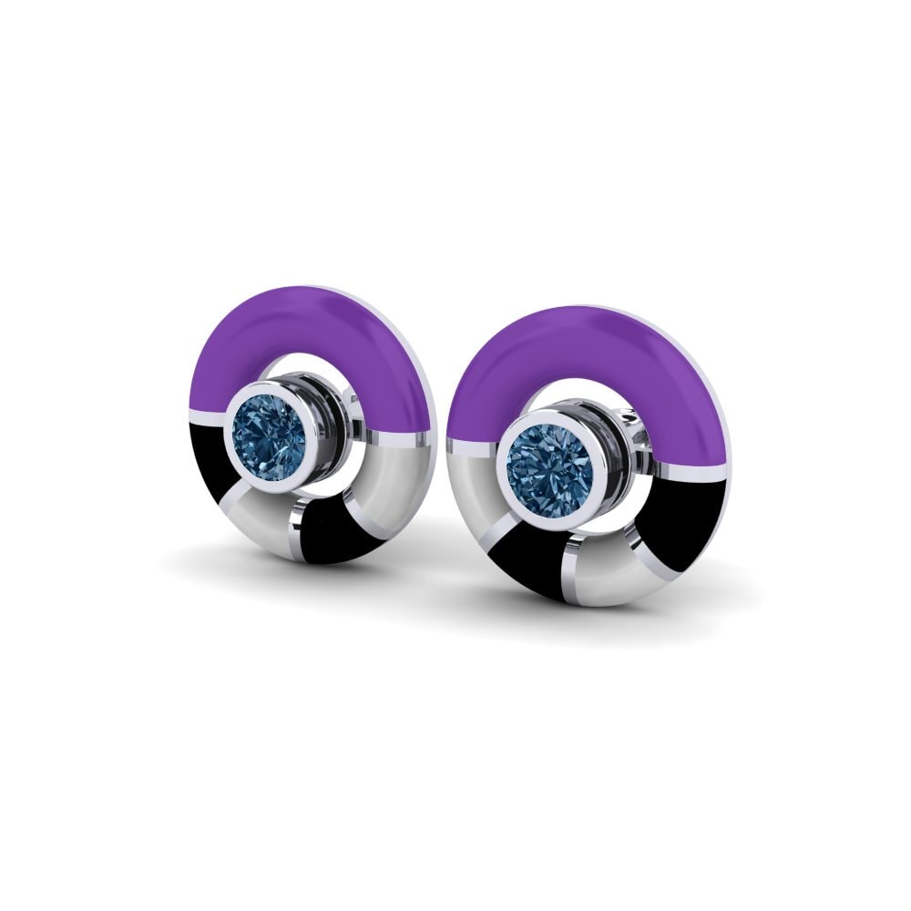 Diamante Azul Pendiente de mujer Carcule