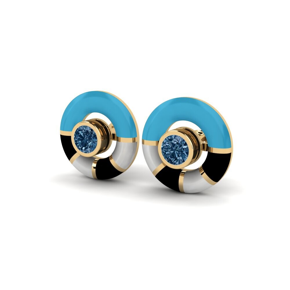 Diamante Azul Pendiente de mujer Carcule