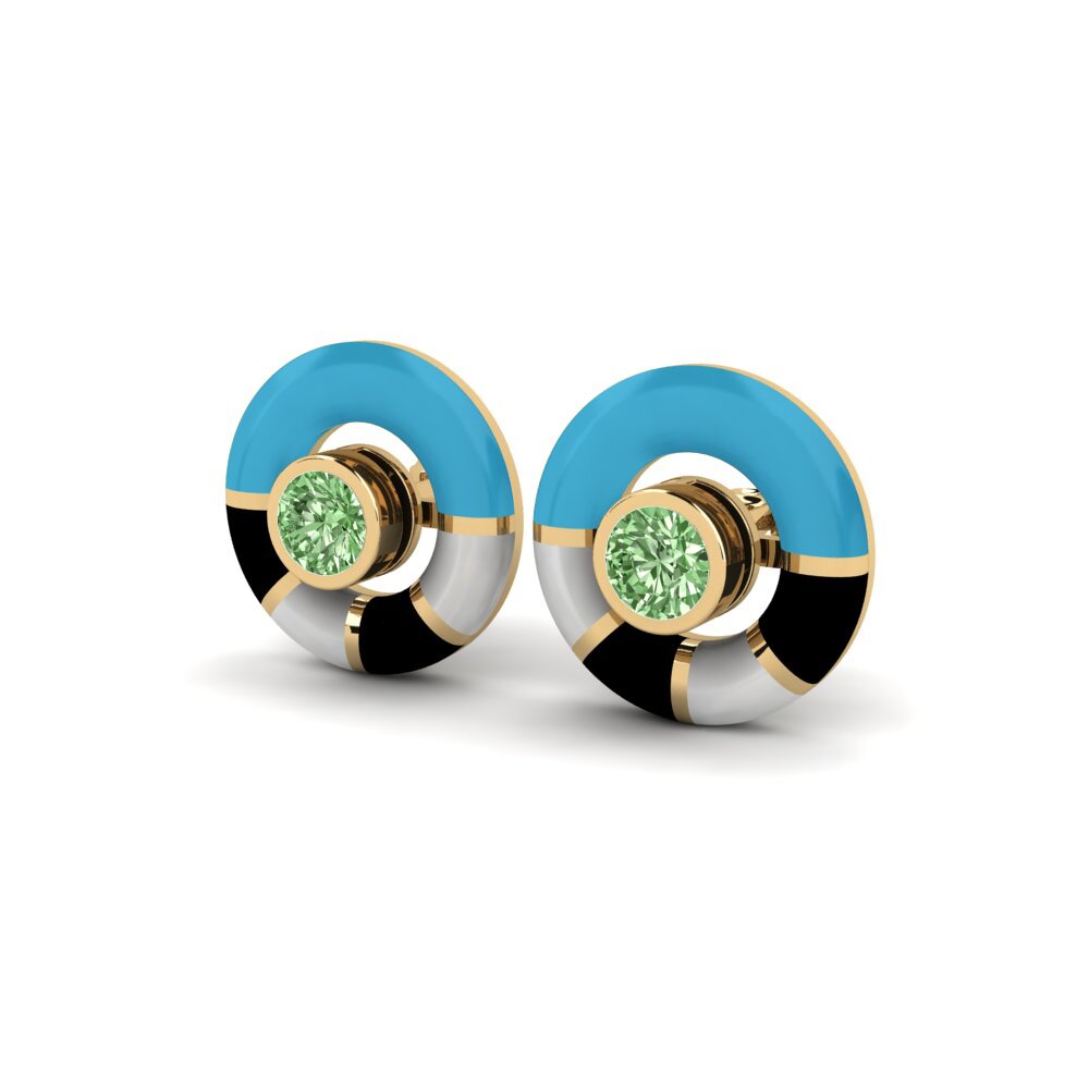 Green Diamond Women's Earring Carcule