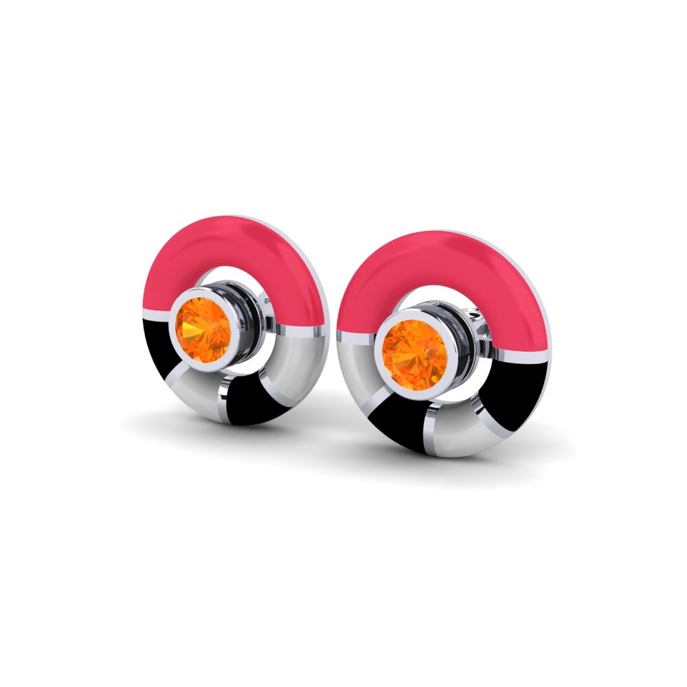 Orange Sapphire Women's Earring Carcule