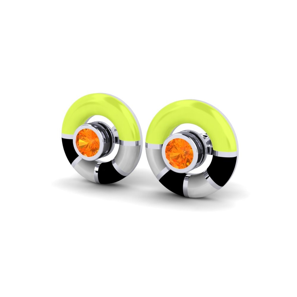 Orange Sapphire Women's Earring Carcule