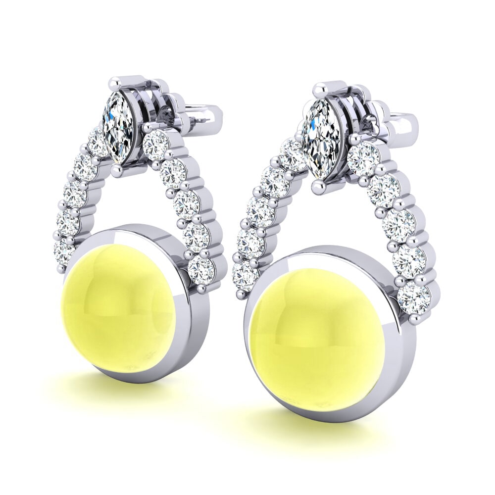 Cabochon Lemon Topaz Women's Earring Carella