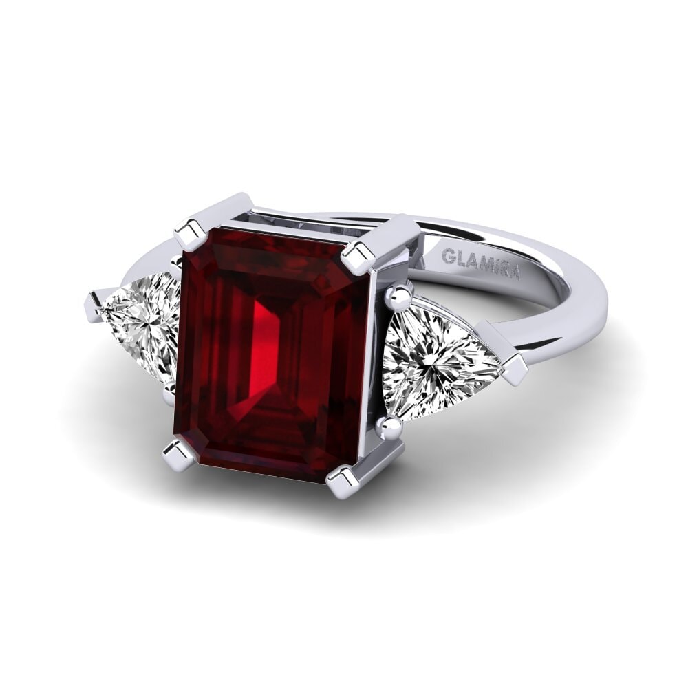 Garnet Engagement Ring Carenzia