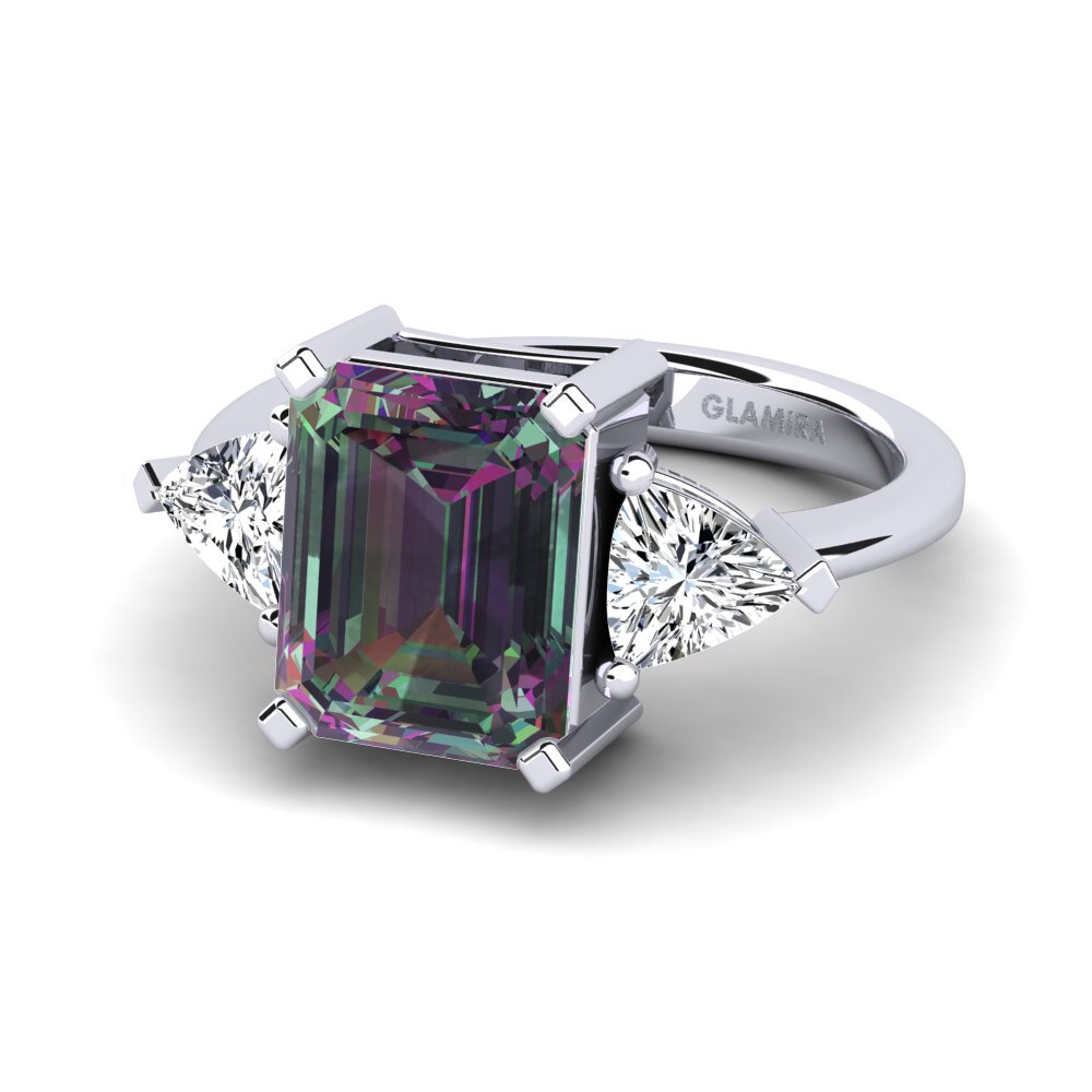 Mystic Topaz Engagement Ring Carenzia