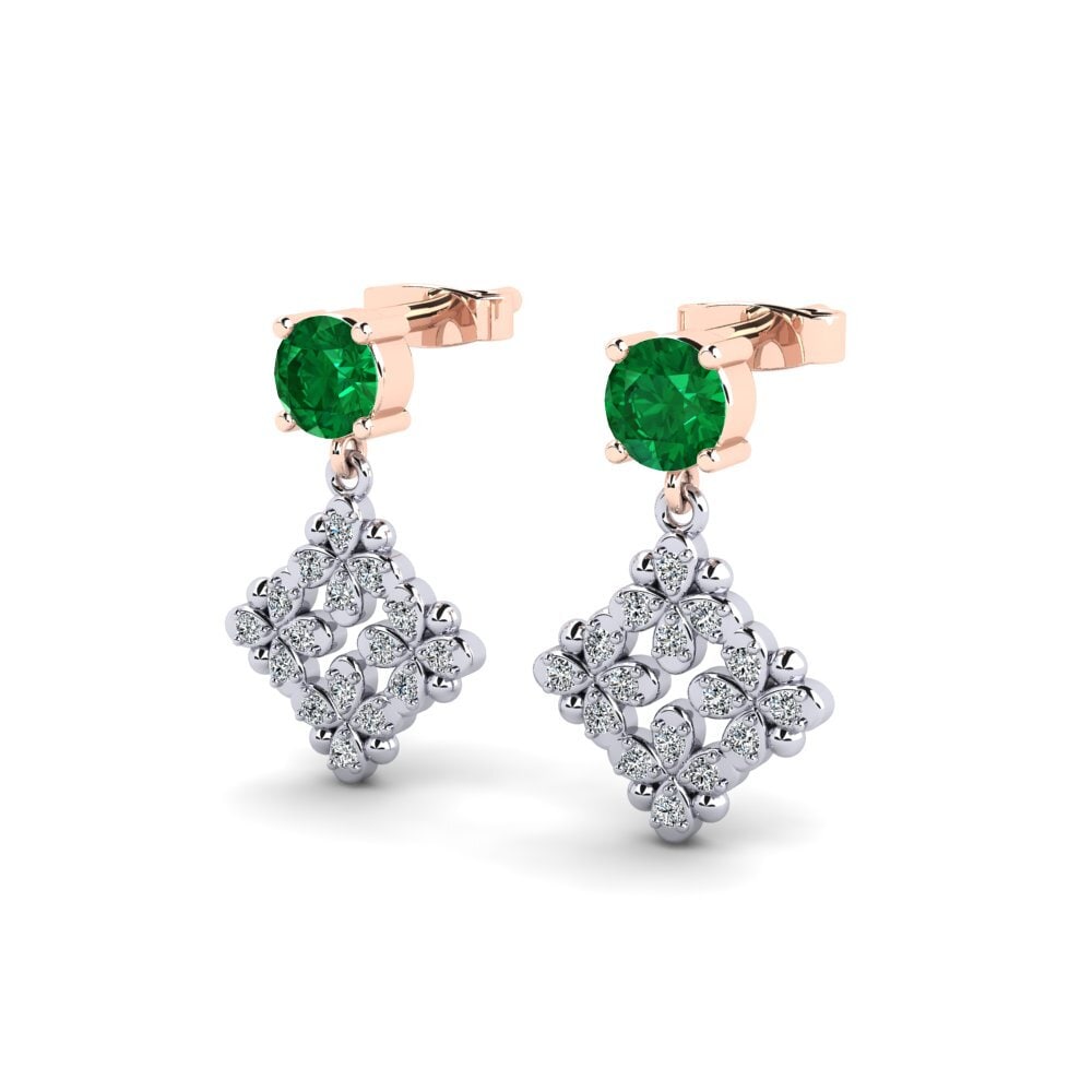 Emerald (Lab Created) Women's Earring Carib