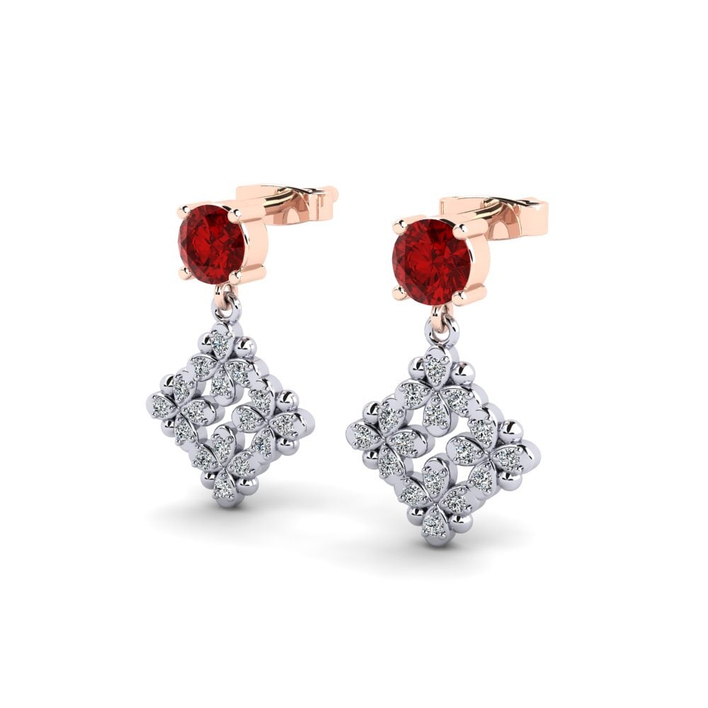 Ruby (Lab Created) Women's Earring Carib