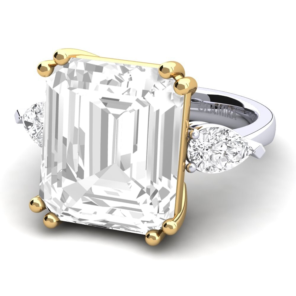 18ct White / Yellow Gold Ring Caridad
