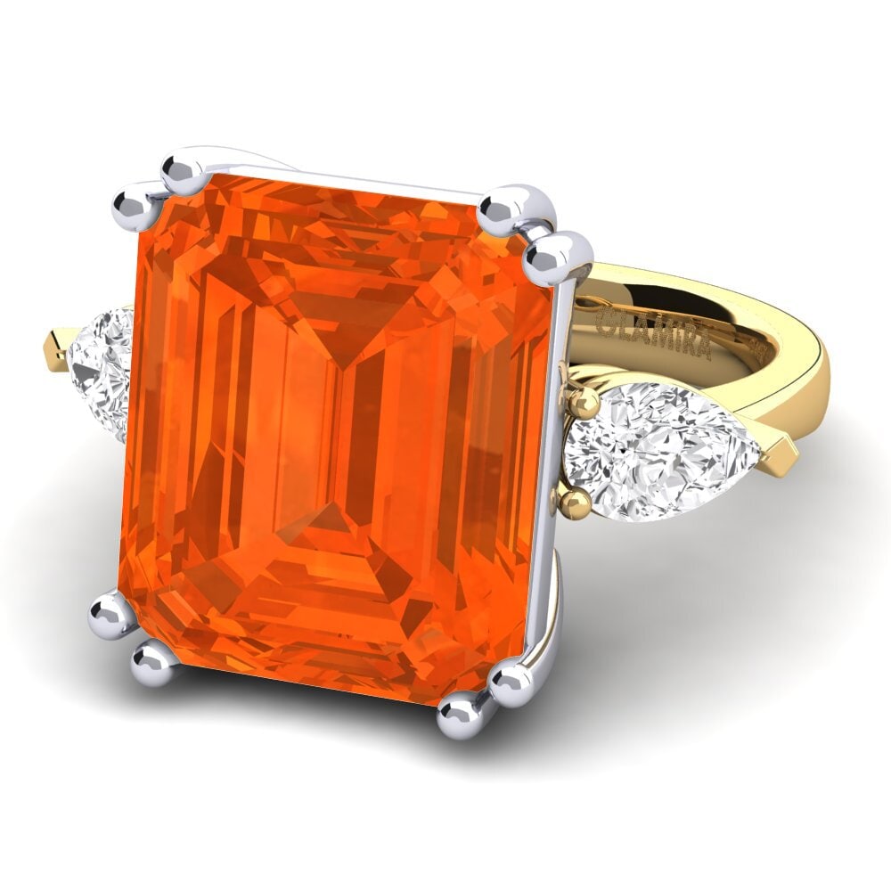 18k Oro Amarillo/Blanco Anillo Caridad