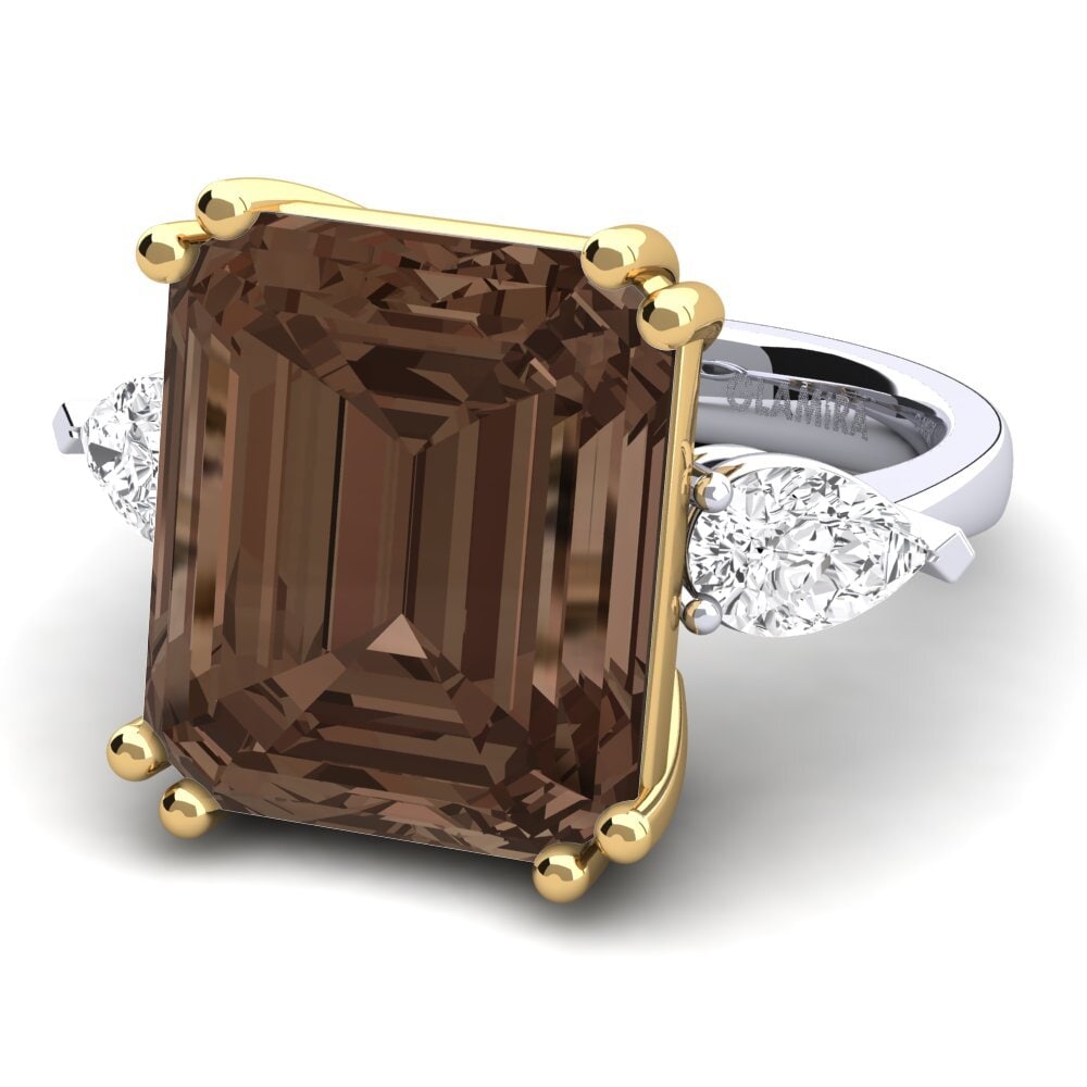18k Oro Blanco / Amarillo Anillo Caridad