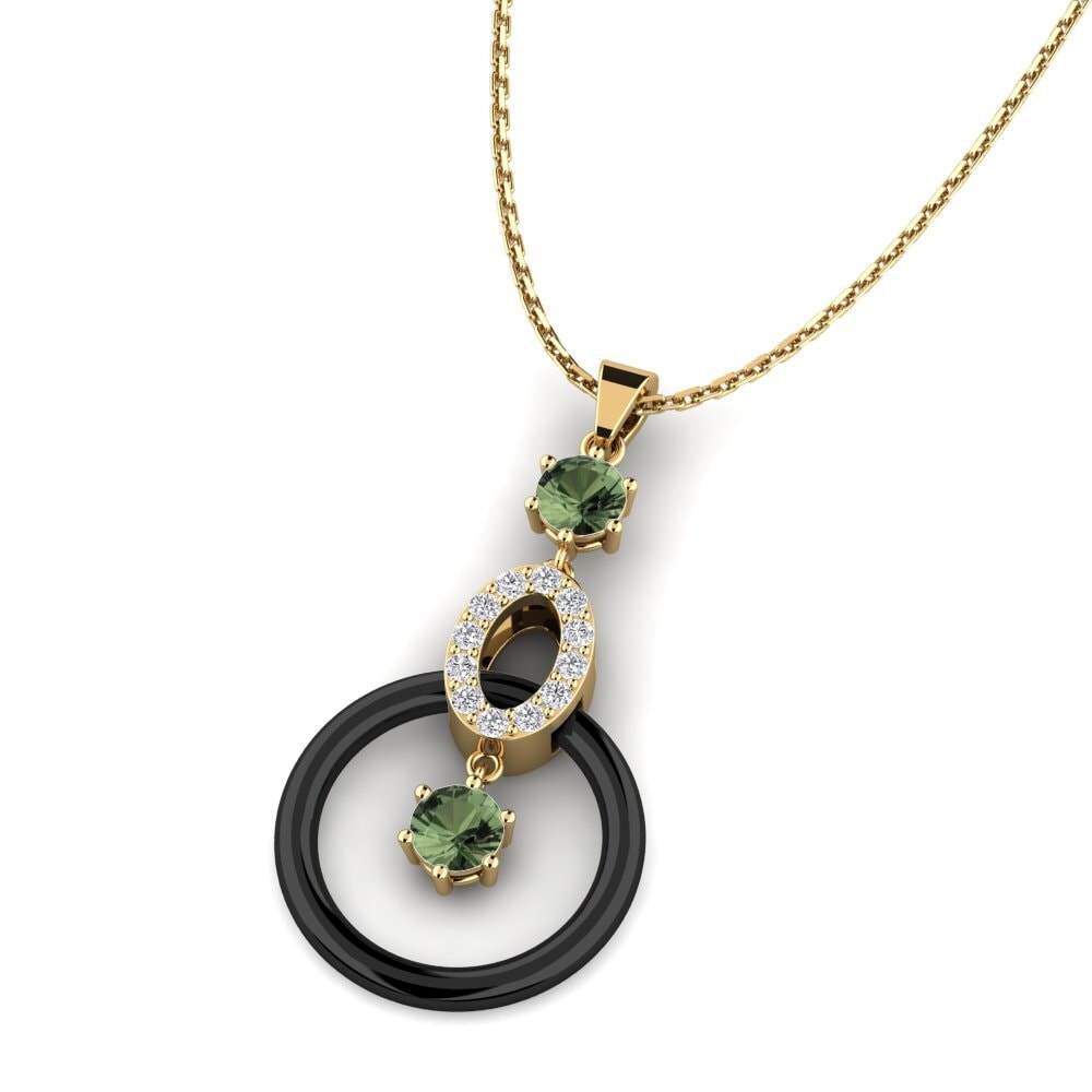 Zafiro Verde Colgante de Mujer Carie
