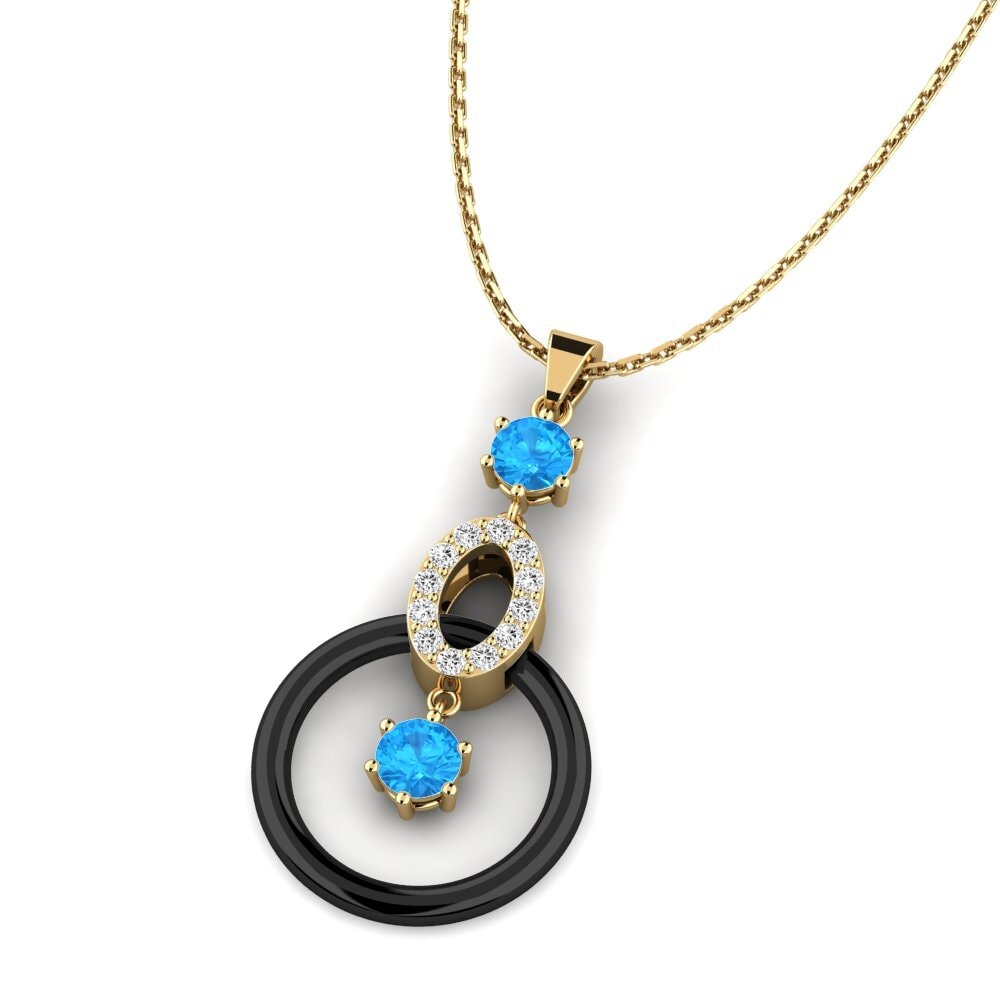 Topacio azul Colgante de Mujer Carie