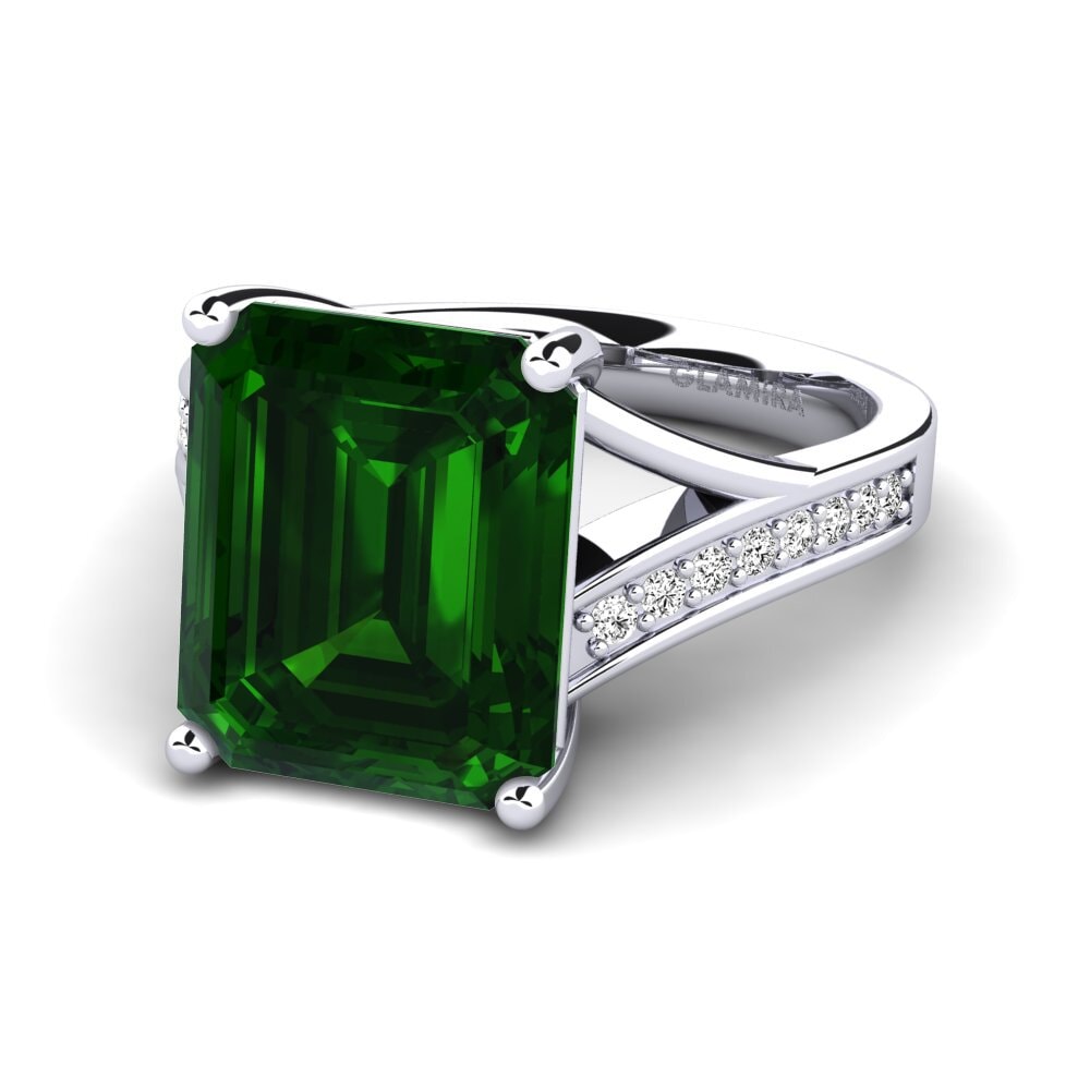 Turmalina verde Anillo Carilene
