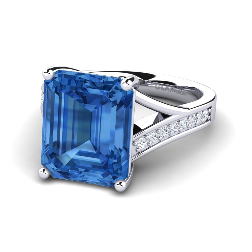 Dark Blue Zirconia Ring Carilene