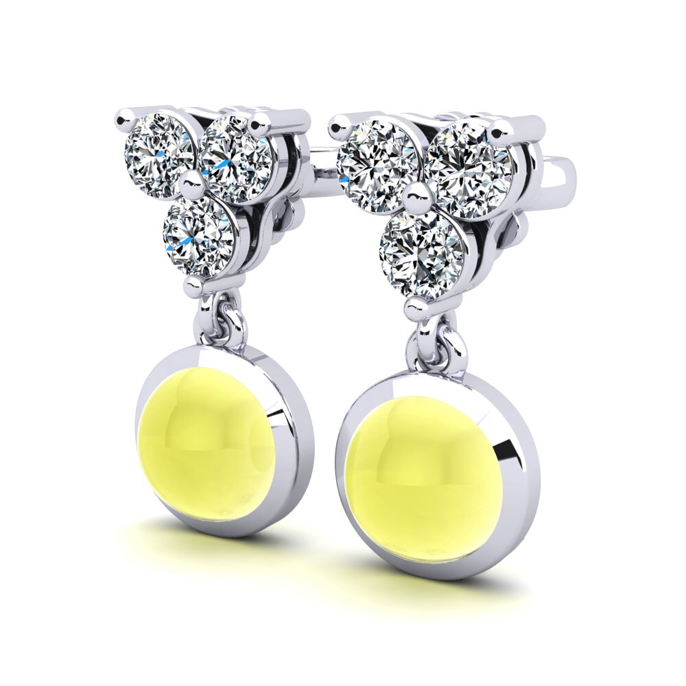 Cabochon Lemon Topaz Women's Earring Carilynne