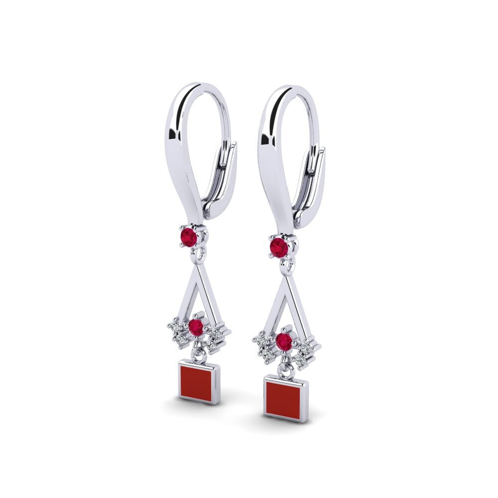 Rubin Damen ohrring Carisa
