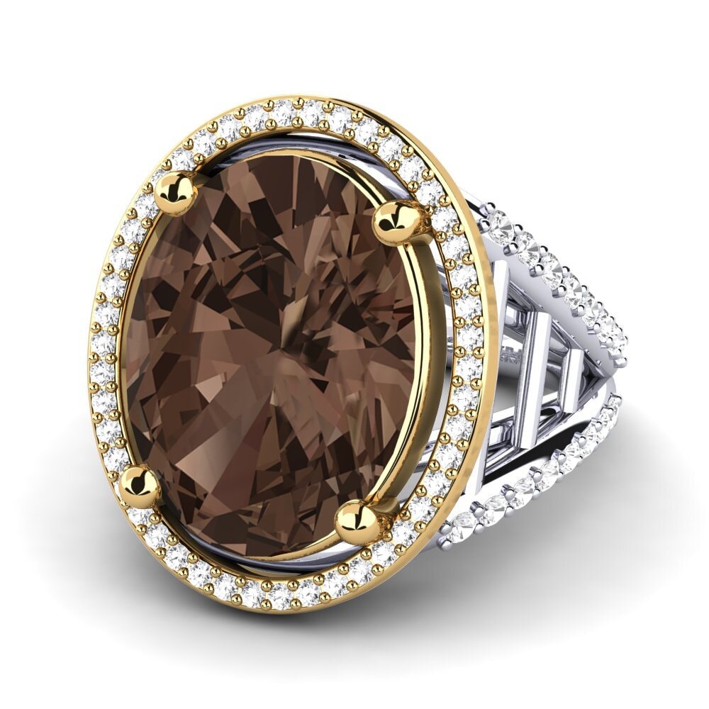 18k Oro Blanco / Amarillo Anillo Carlene