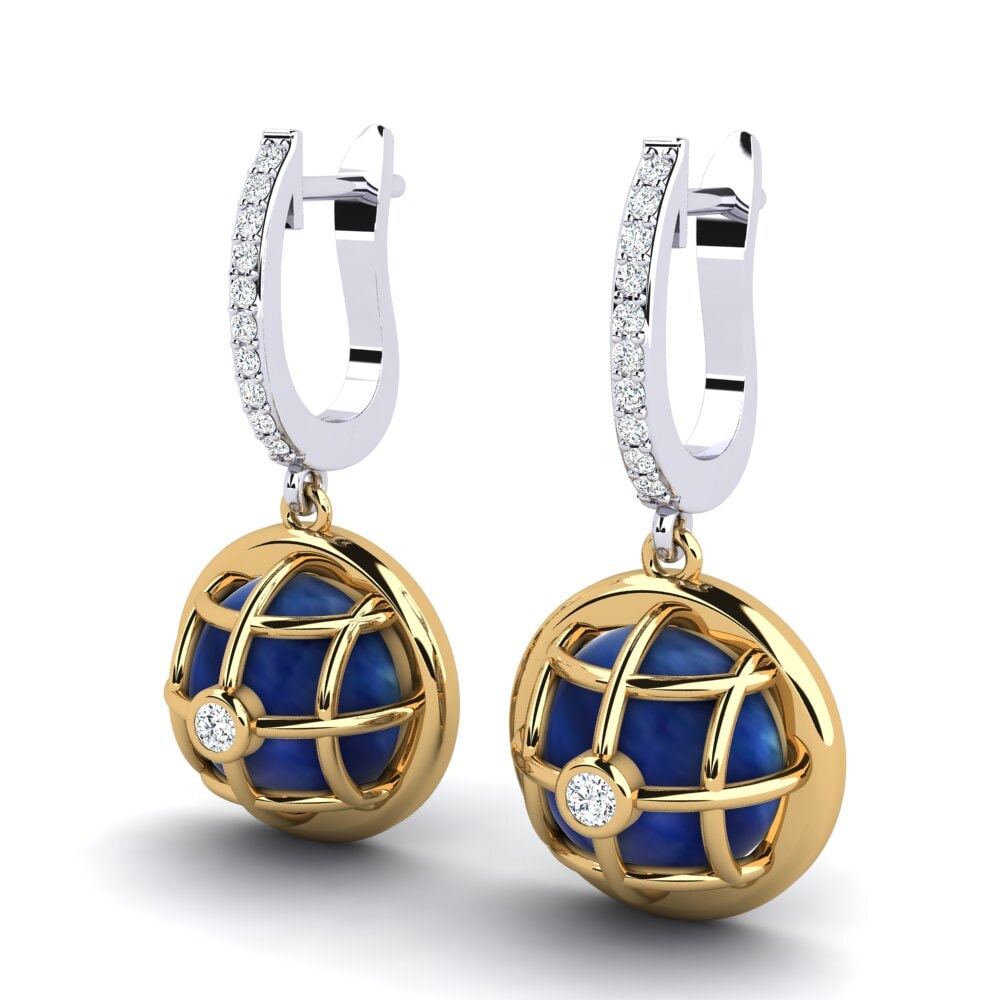 14ct Yellow & White Gold Women's Earring Carlicia