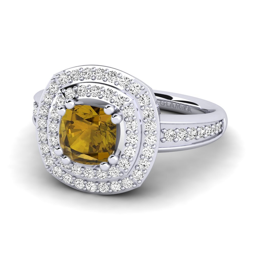 Circón Marrón Anillo de compromiso Carlina