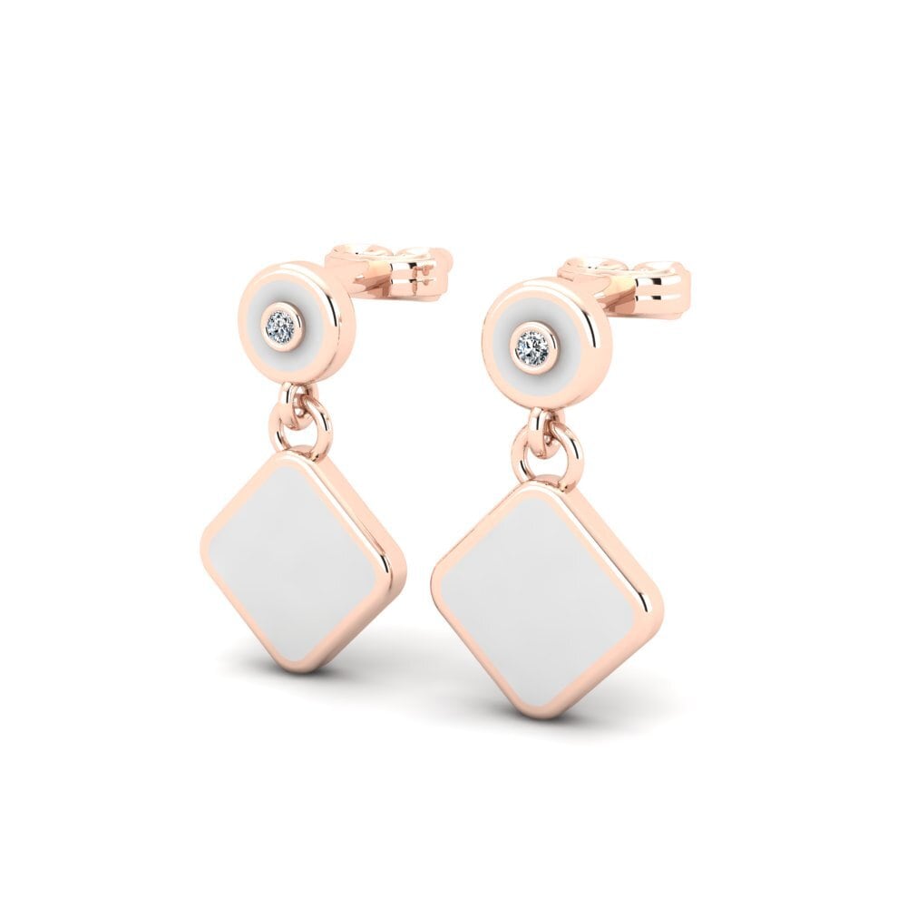 14k Oro Rosa Pendiente de mujer Carnier
