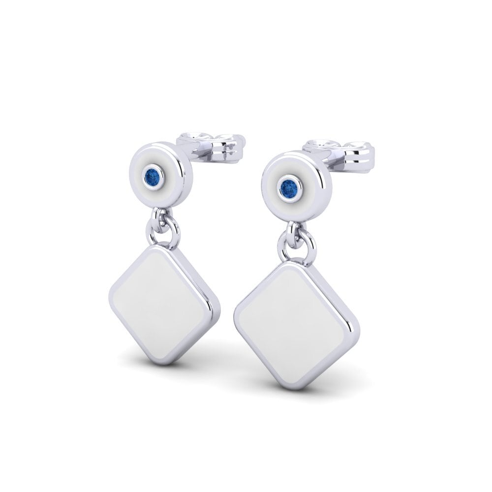 Dark Blue Zirconia Women's Earring Carnier