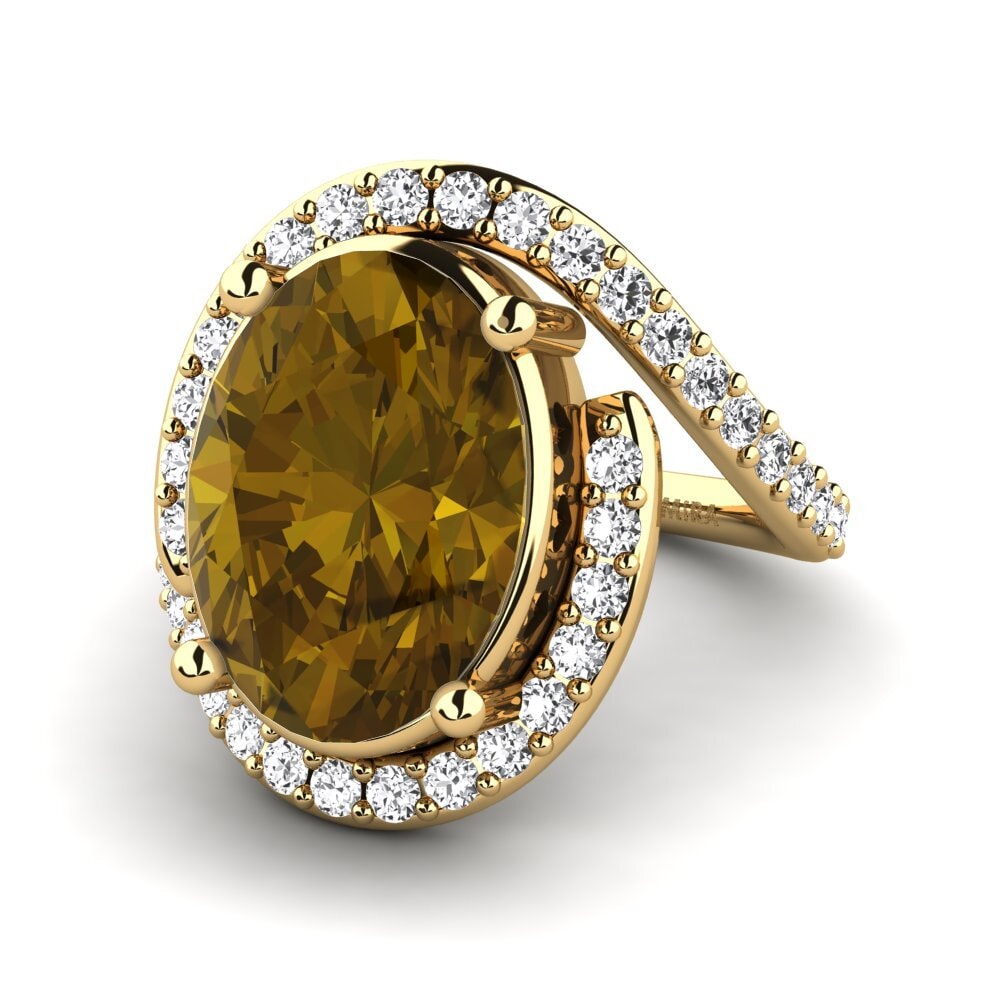 9k Oro Amarillo Anillo Carolann