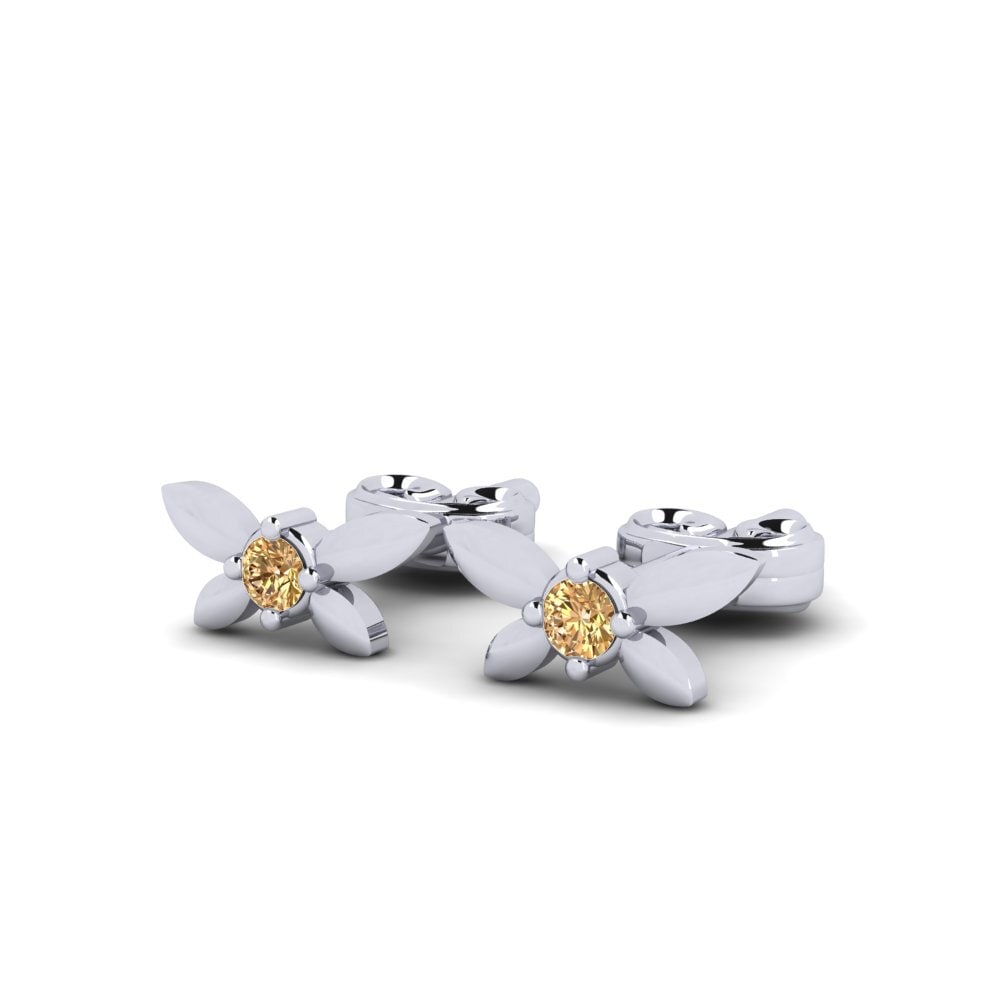 Diamant Brun Boucle d'oreille femme Carpetta